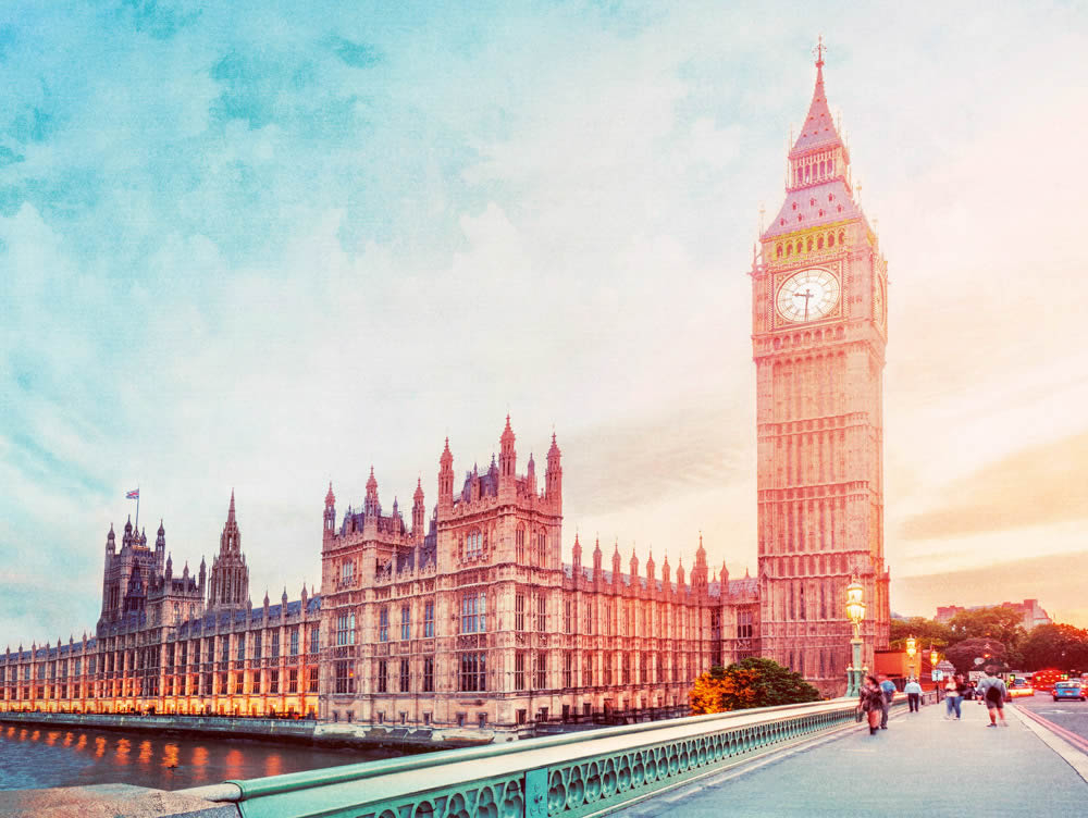 Fototapete 371 x 280 cm London Big Ben 7 Bahnen ML3501