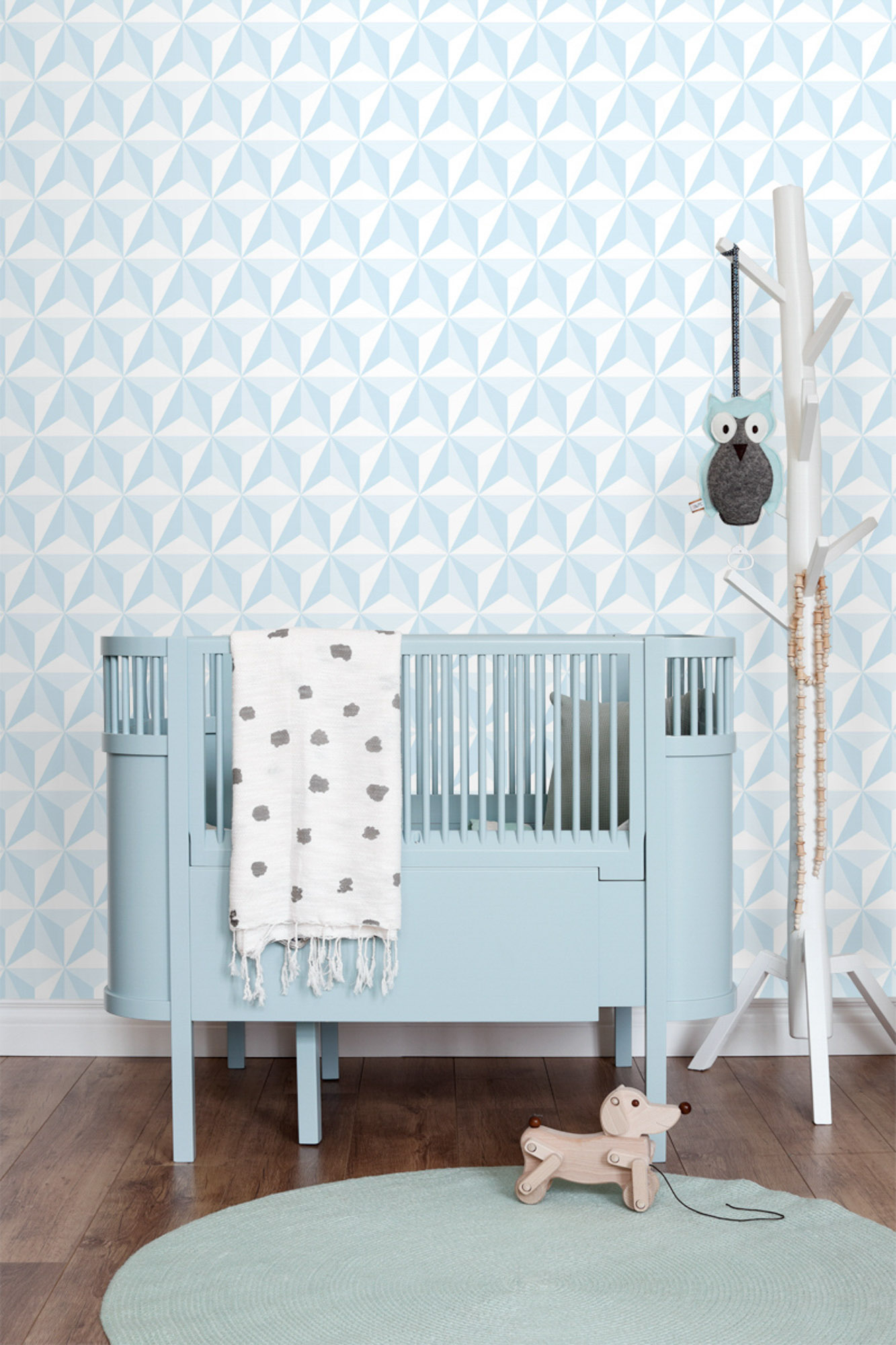 3D Tapete grafisch blau Vlies 138912