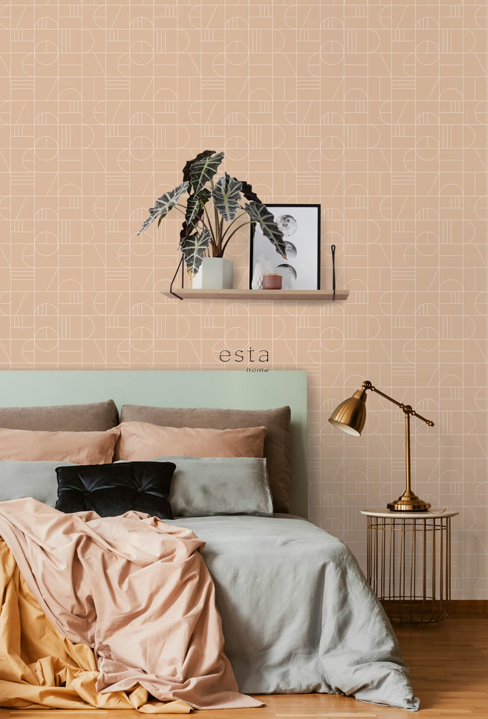 Tapete Art Deco geometrisch mintgrün Vlies 139209