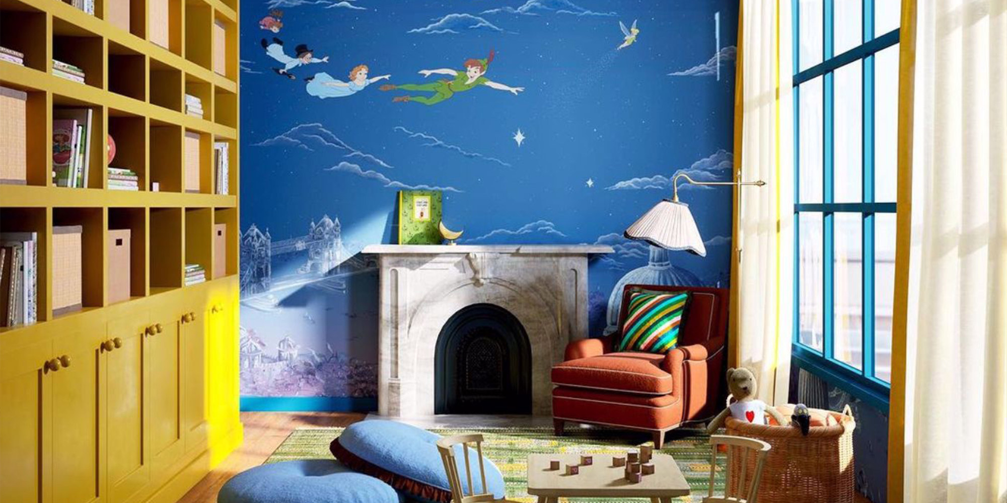 Peter Pan Wandbild aus der Disney Tapetenkollektion von Sanderson.