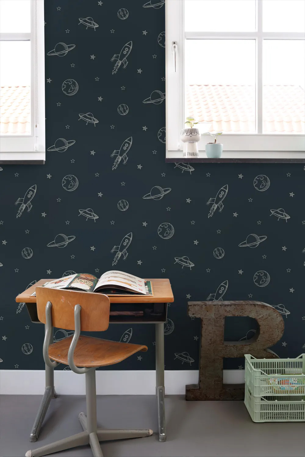 Universum Planeten im Weltall ESTA HOME Vlies dunkelblau