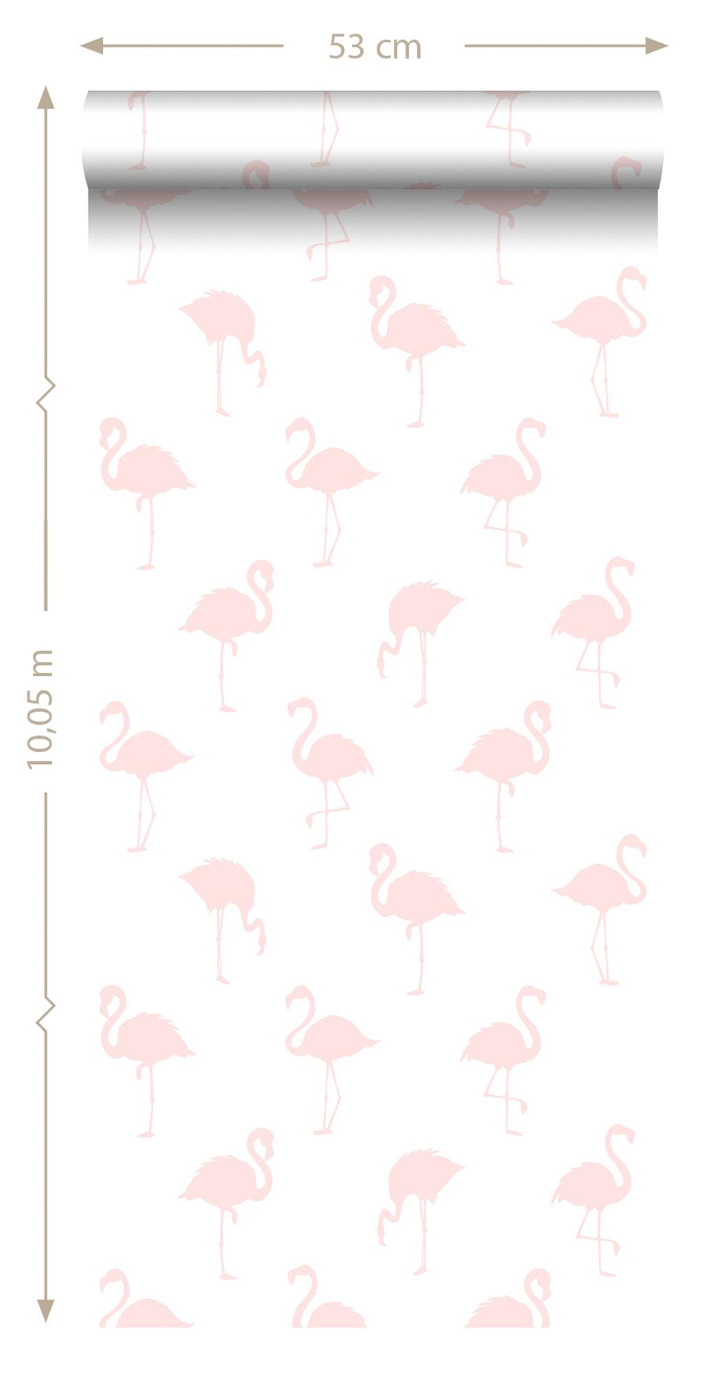 Flamingotapete tropisch rosa weiß Vlies 138918