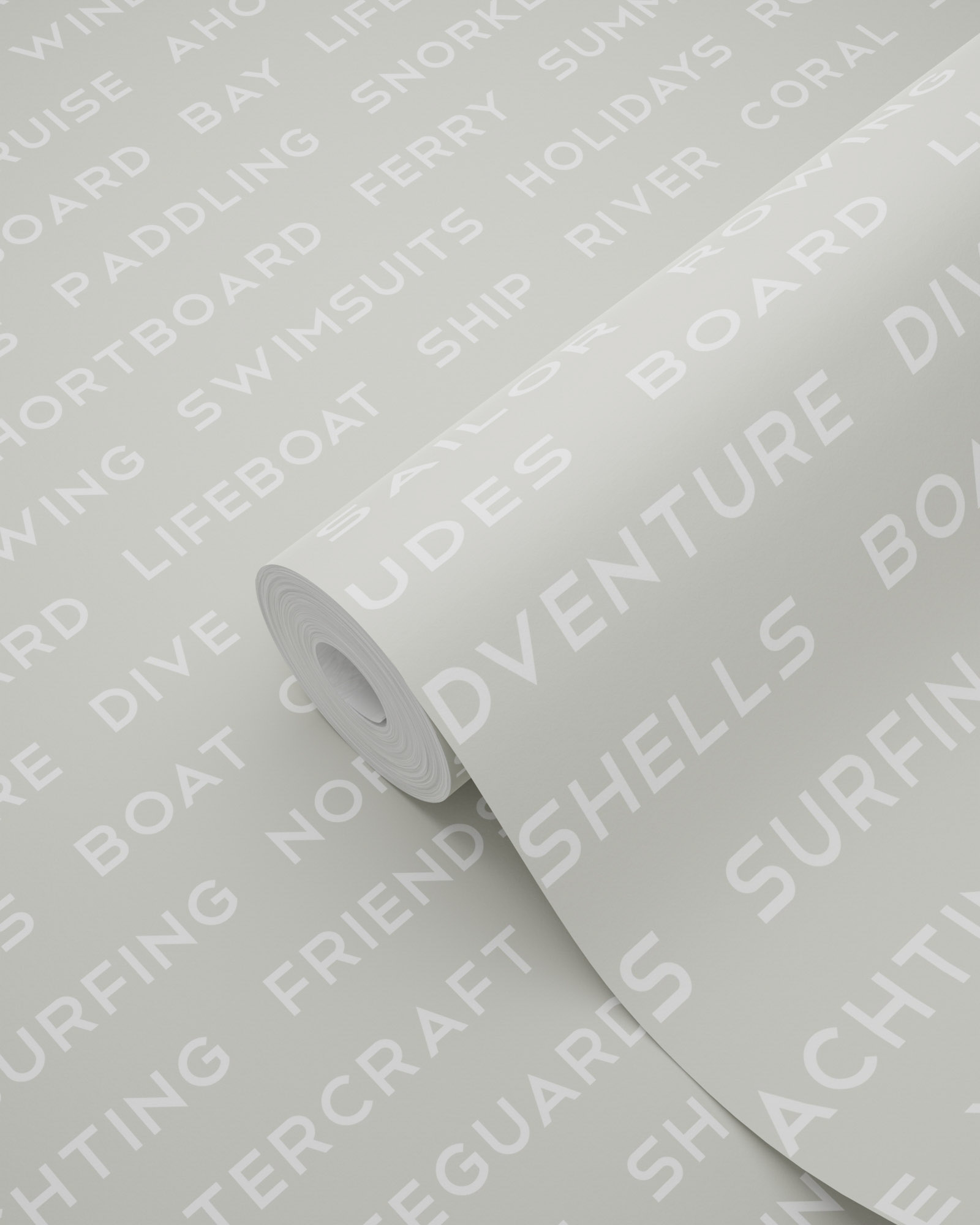 Beach Schrift Tapete maritim beige Vlies 138958