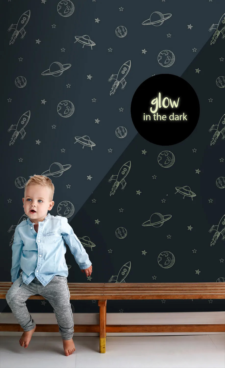 Universum Planeten im Weltall ESTA HOME Vlies dunkelblau