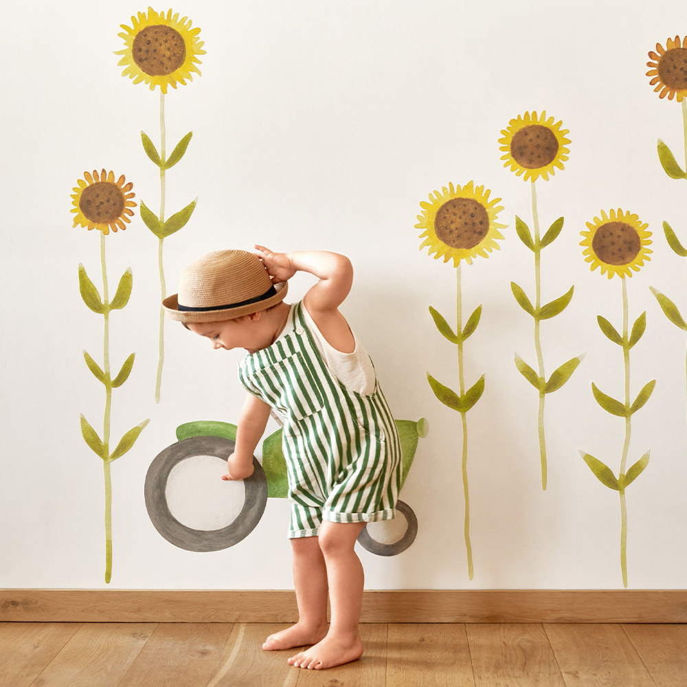 Wandsticker für das Kinderzimmer die einfach mit Wasser angebracht werden können.