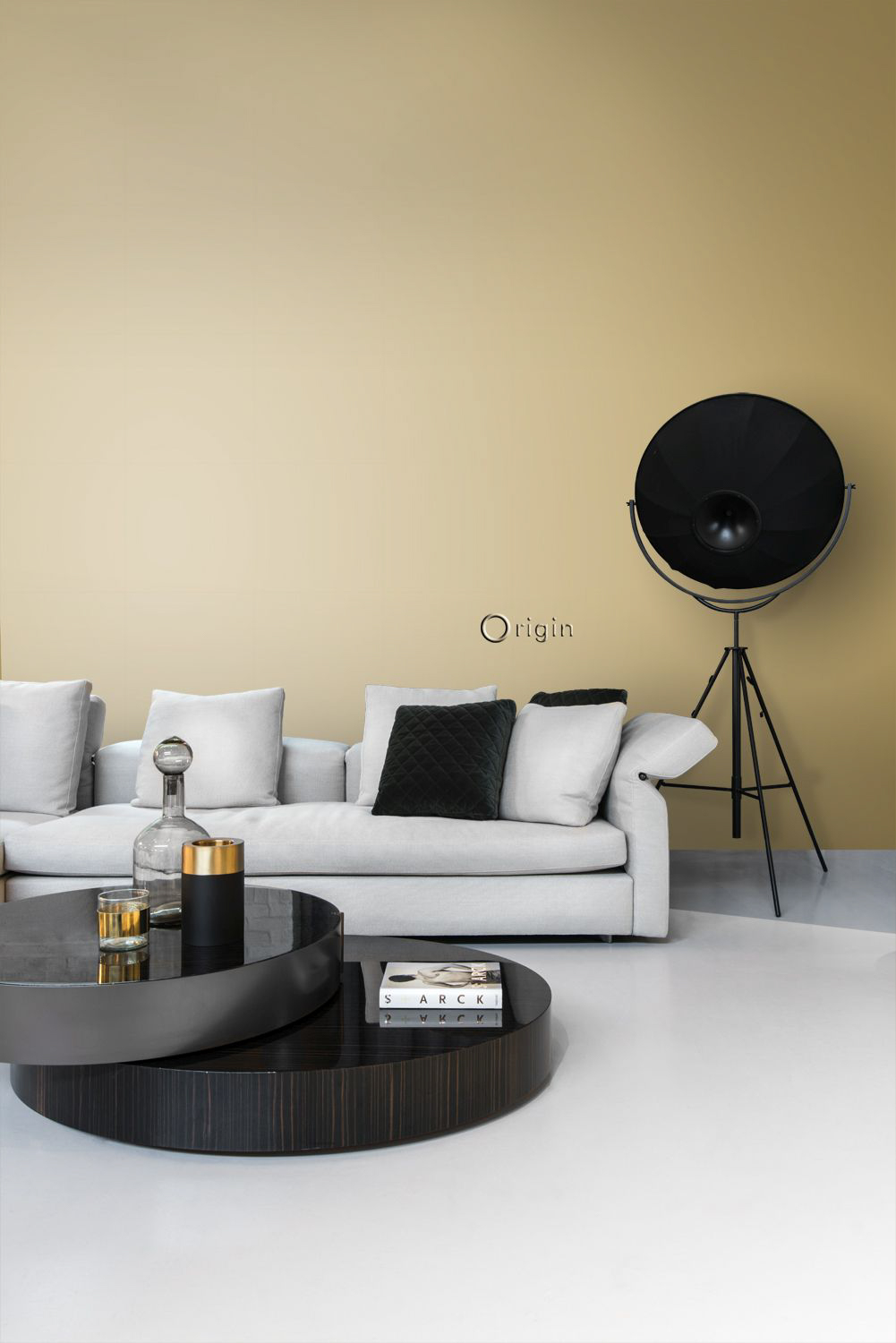 Tapete Unitapete gold glänzend Vlies 347687