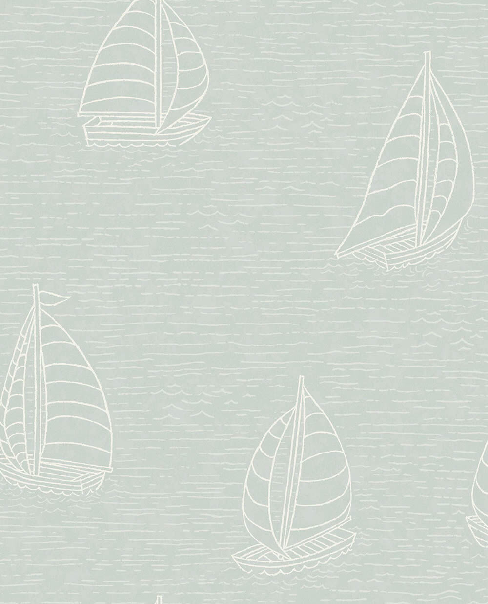 sailing boats sea non-woven wallpaper pale-green Explore Eijffinger 323012