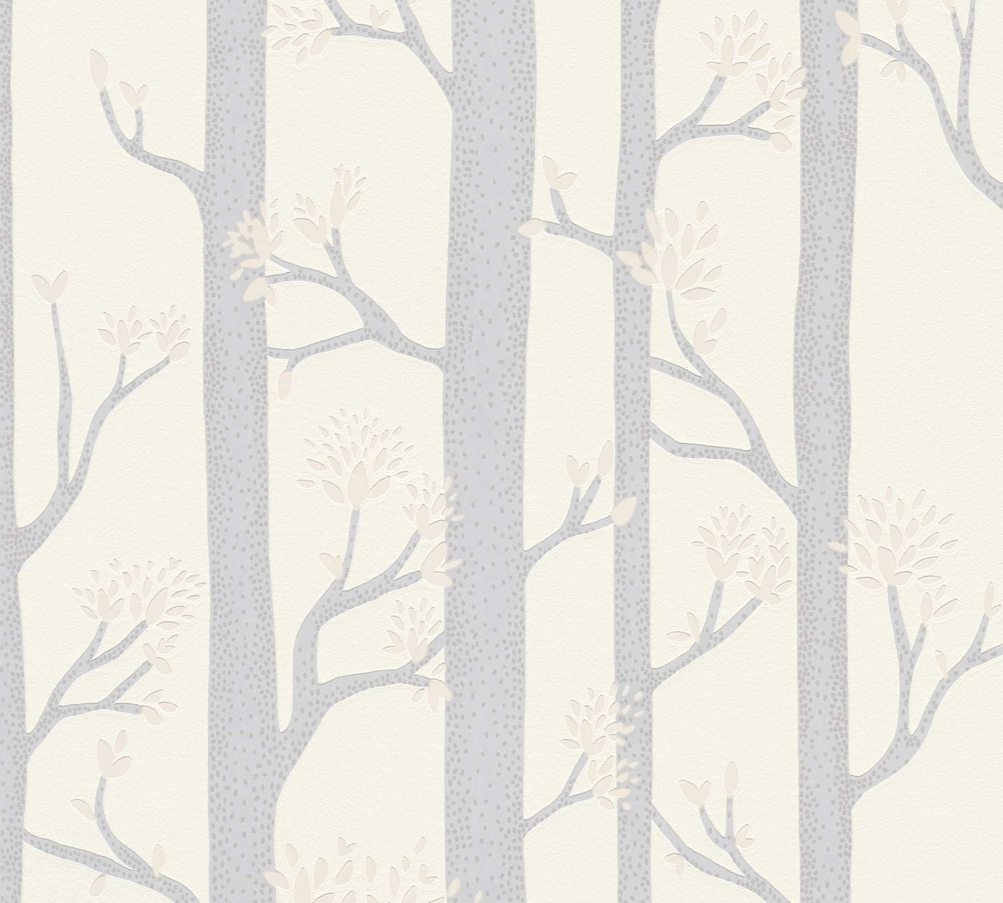 Tapete Waldtapete Bäume creme Vlies 792631
