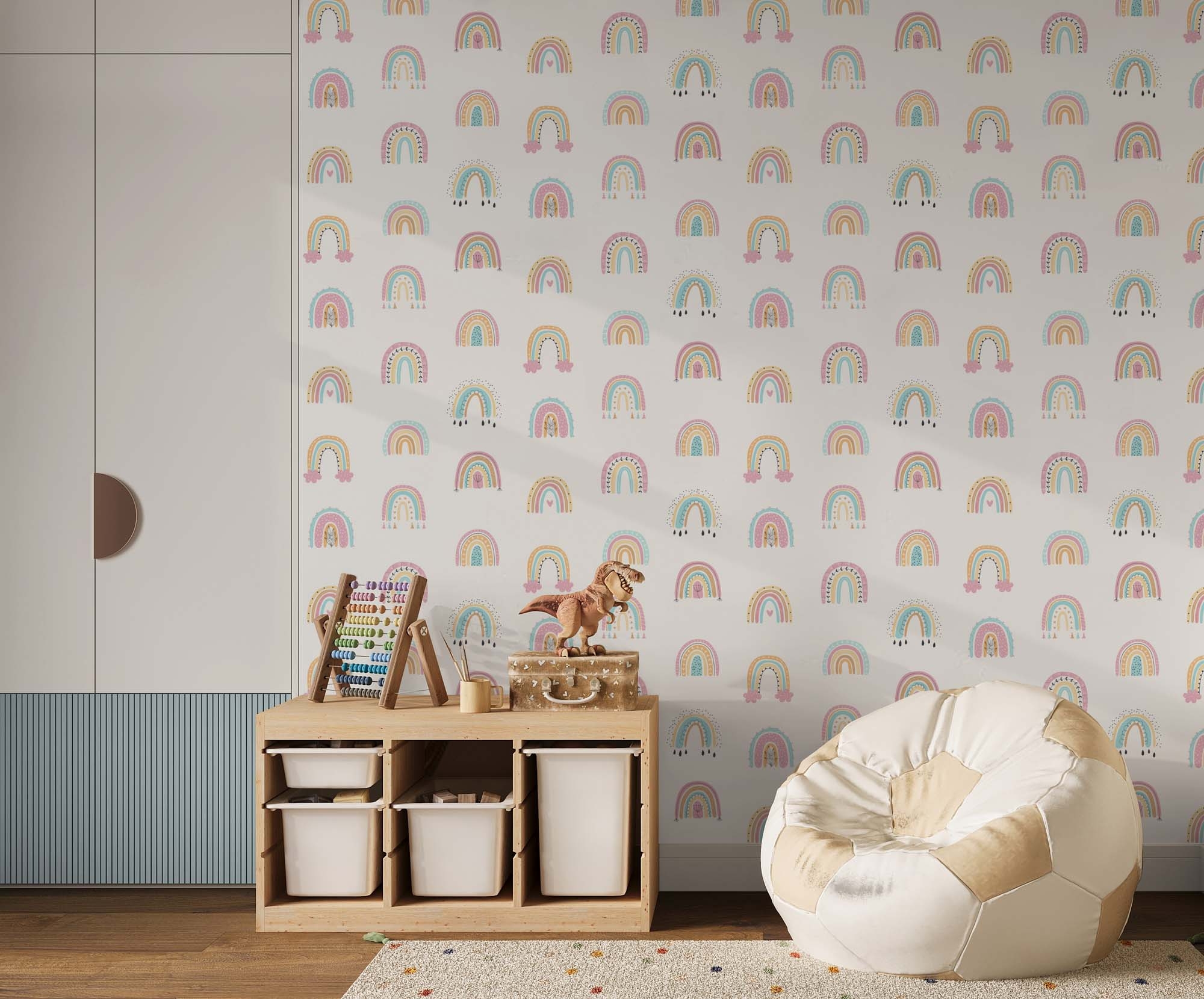 Tapete Regenbogen weiß Vlies G78586