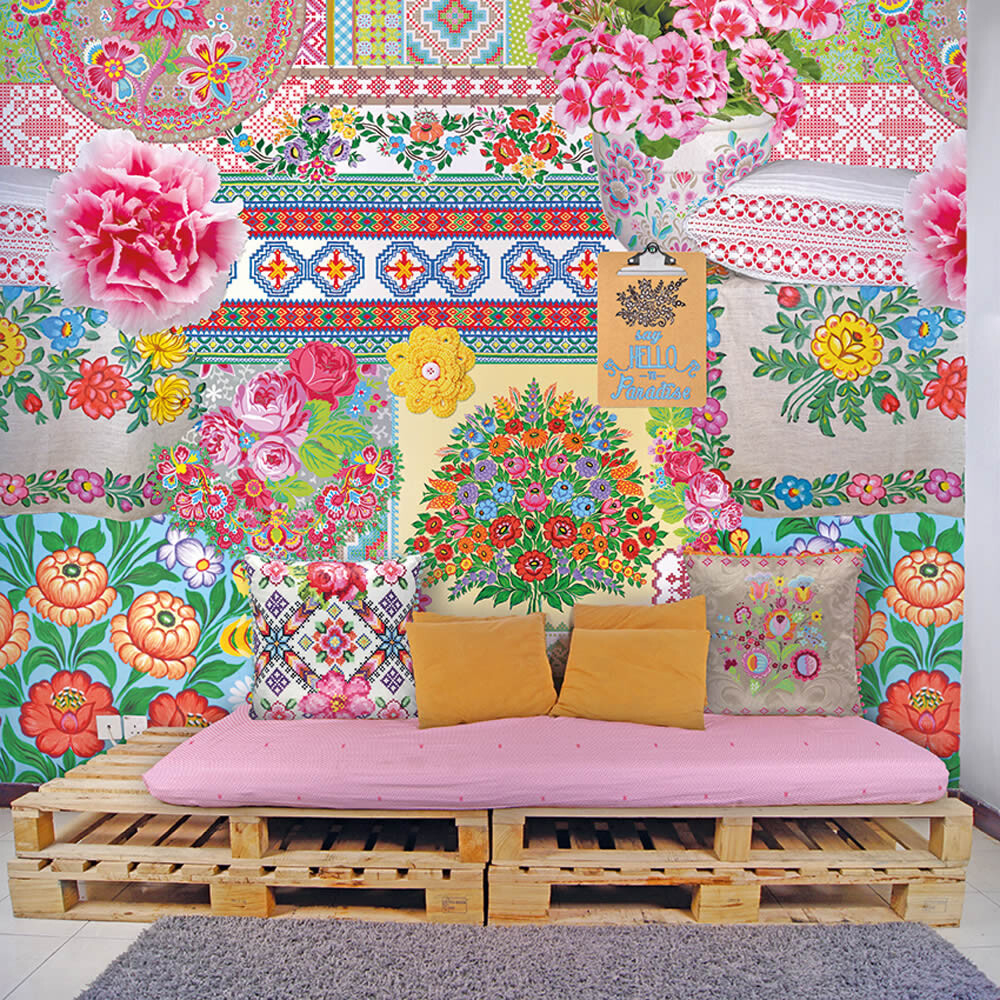 Wandbild Bunte Muster Blumen-65-TD4001