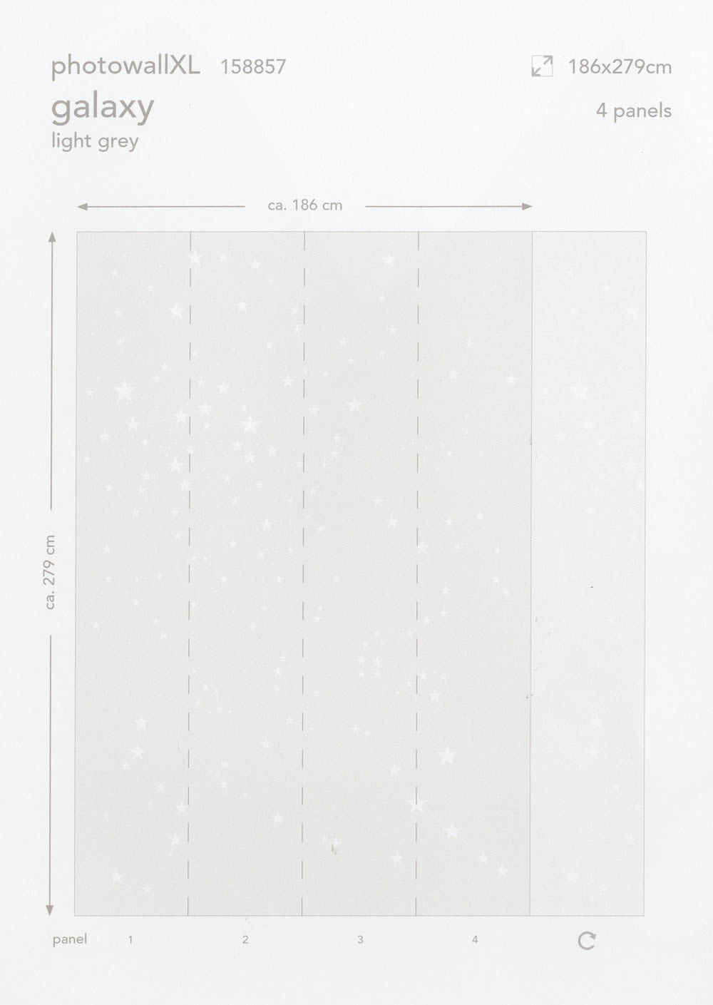 Star wallpaper Grey Xl-23-158857