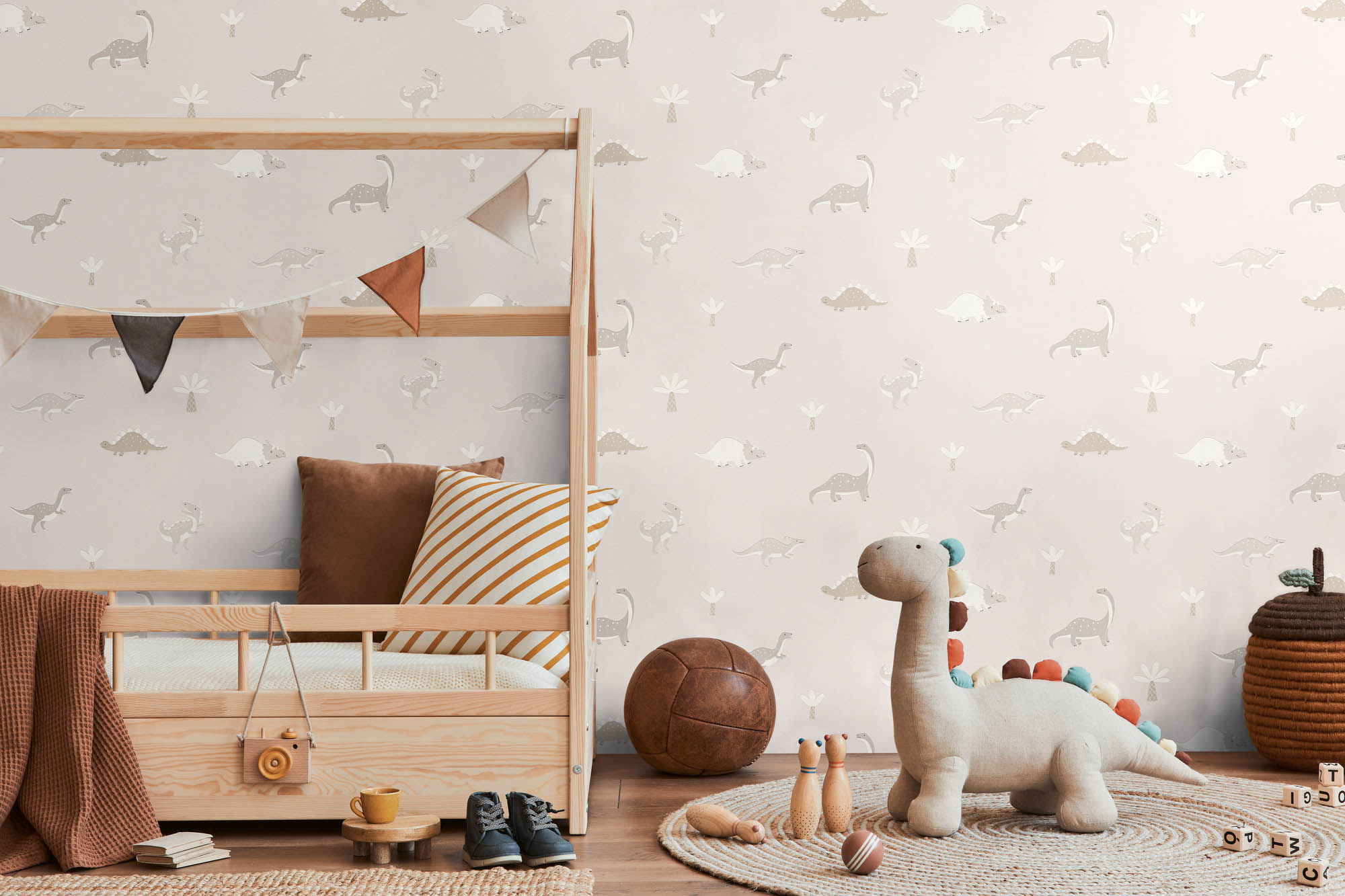 Tapete Dino Tapete Dinosaurier grau Vlies 792571