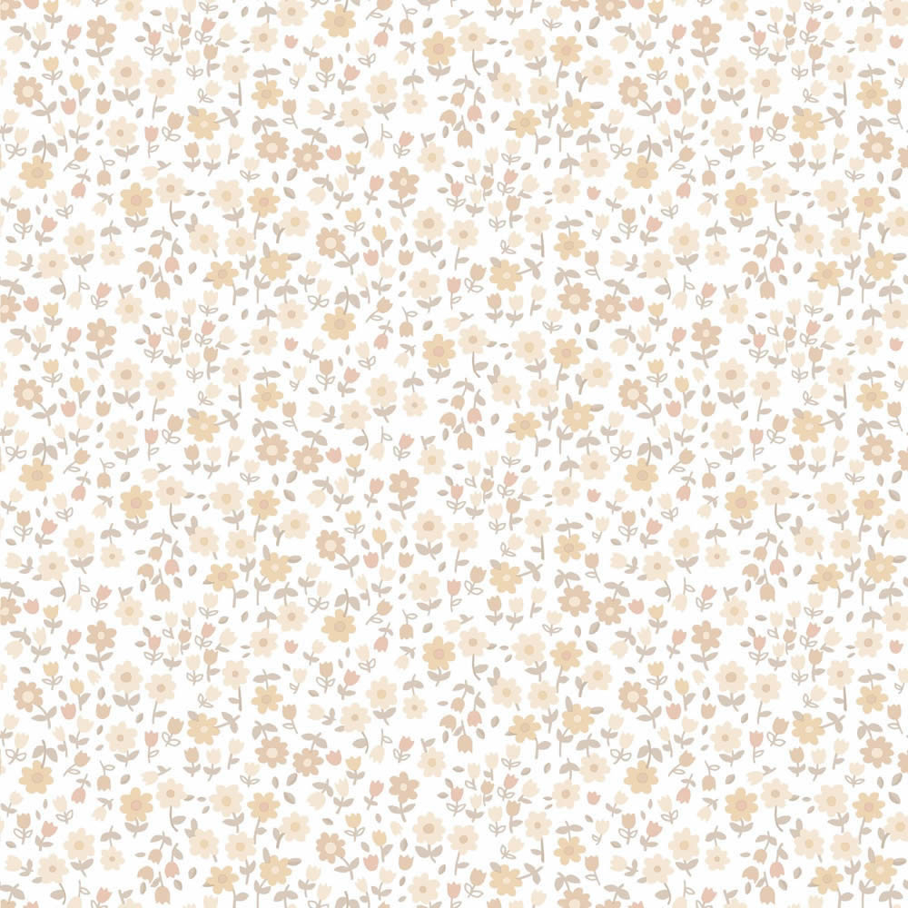 Blumen Tapete Blüten verspielt floral Vlies beige 139578
