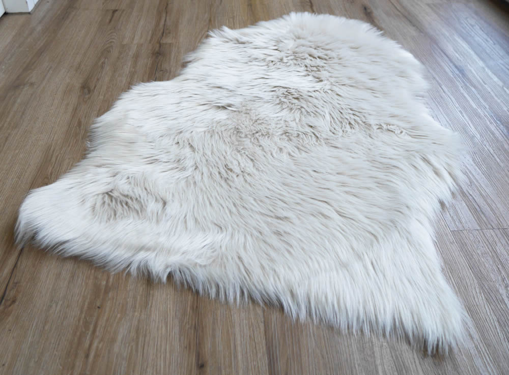 Baby lambskin beige faux fur rug-1-0511-0002