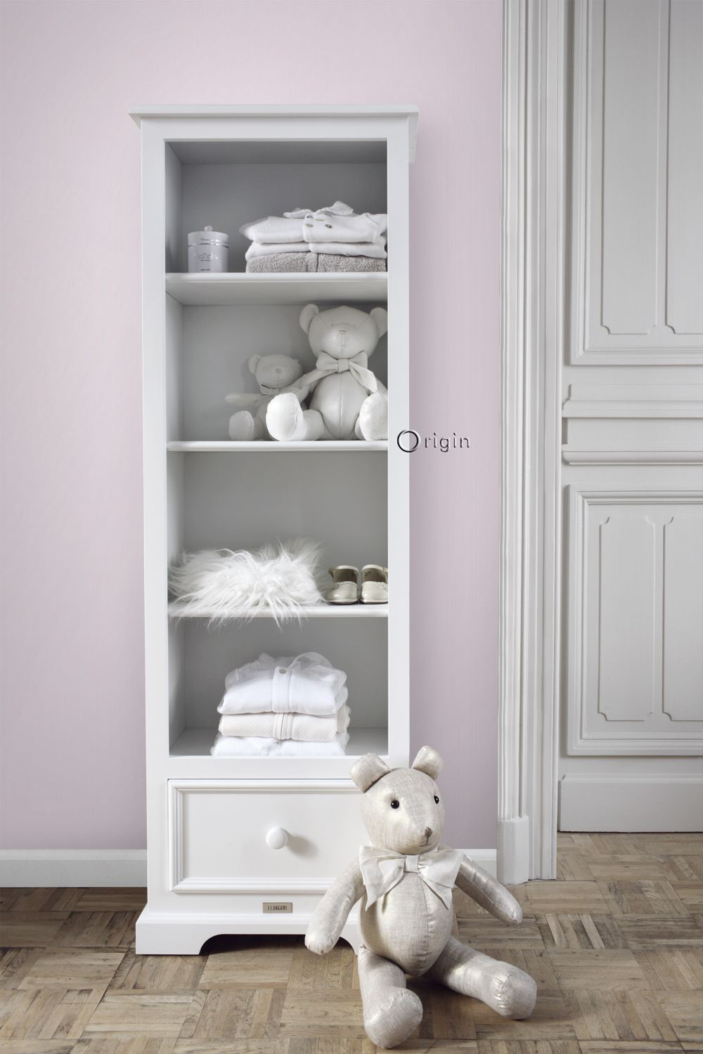 Tapete Vliestapete Uni glänzende Streifen rosa 346806