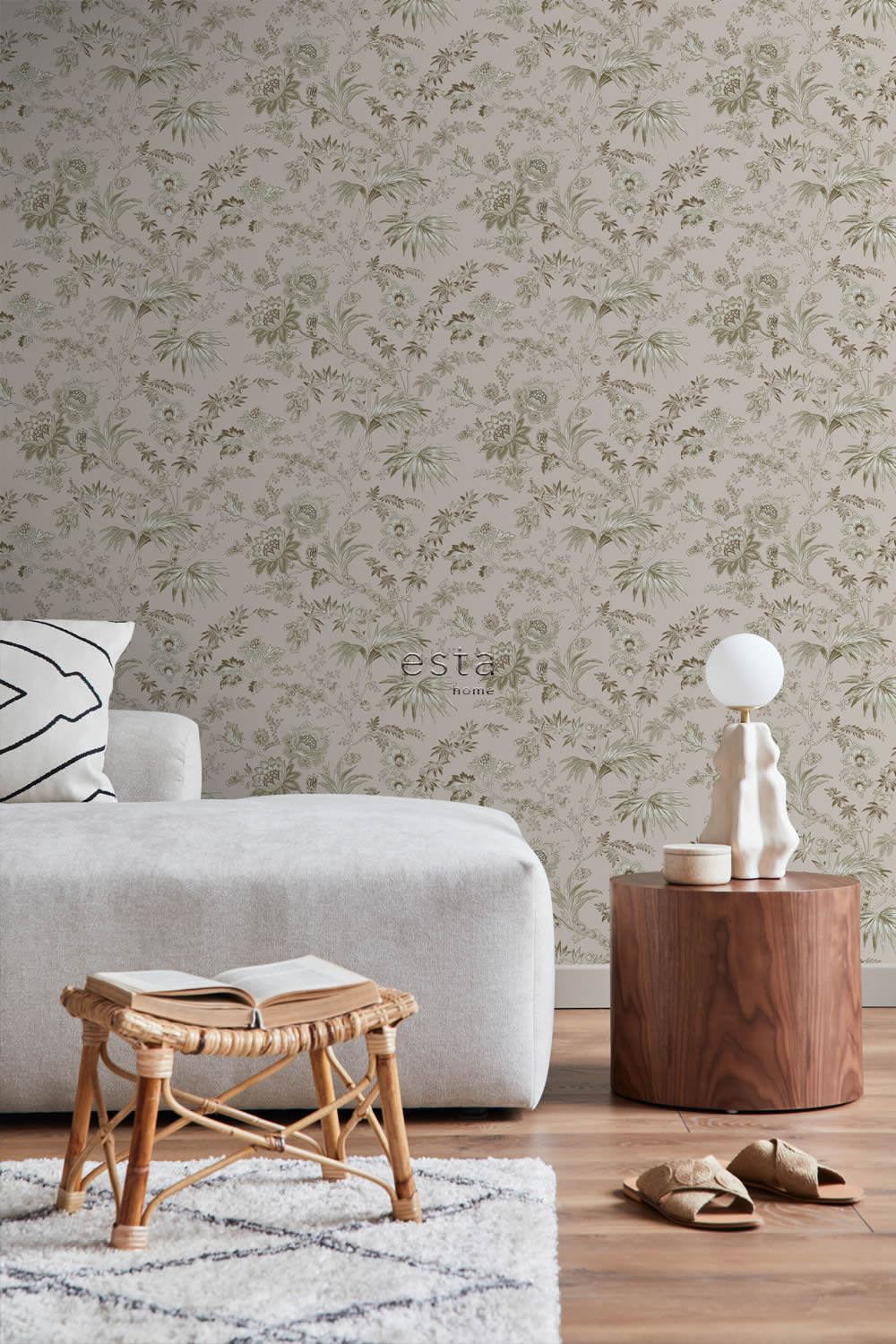 Tapete Klassische Blumenranken altrosa Vlies 139401
