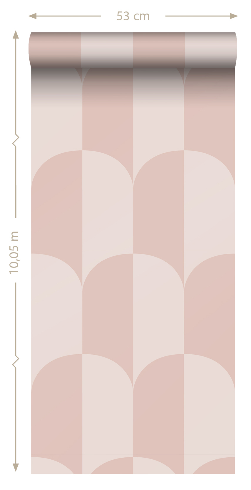 Tapete Art Deco Tapete mit Bögen rosa Vlies 139992