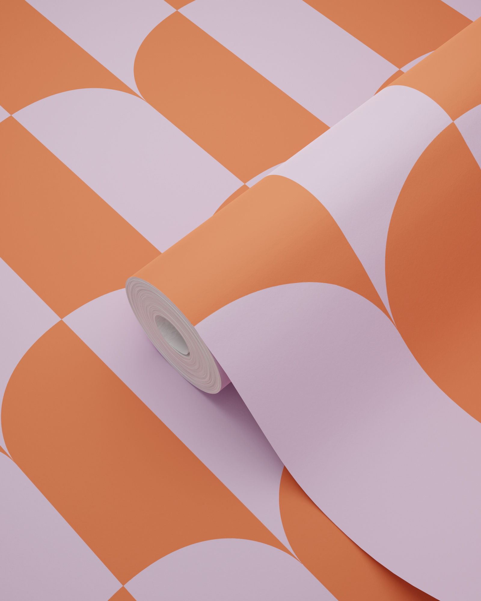 Tapete Art Deco Tapete Bögen lila orange Vlies 139982