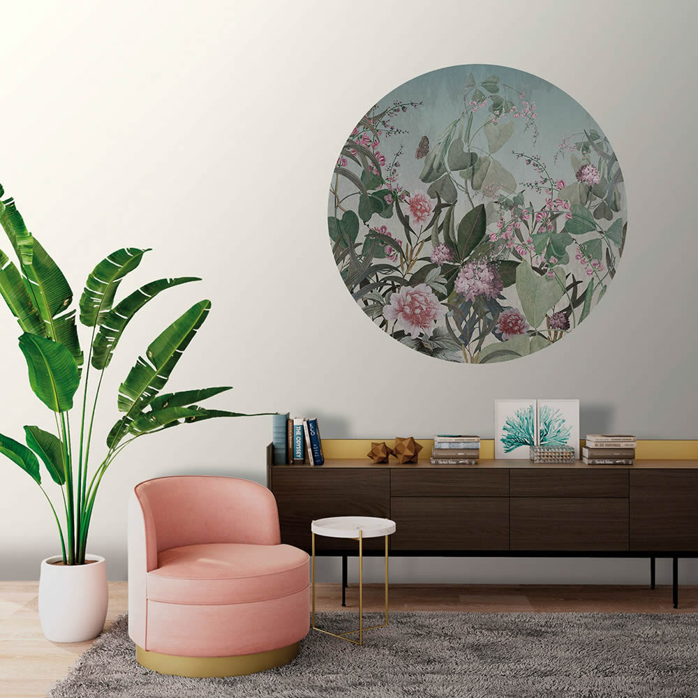 Wandbild Naturmotiv Pfingstrose vorgekleistert 100 x 100 cm
