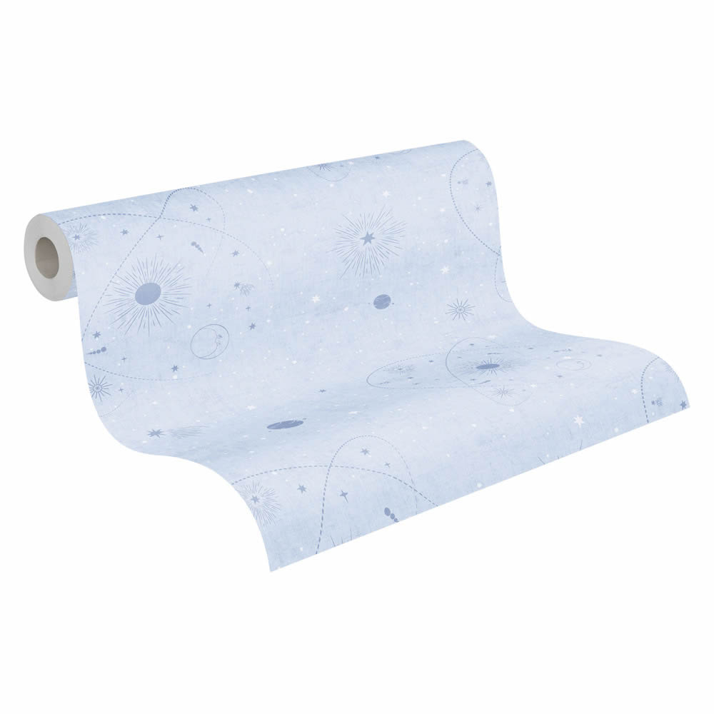 Weltraum Vliestapete Universum Planeten Sterne blau 771312-8-771312