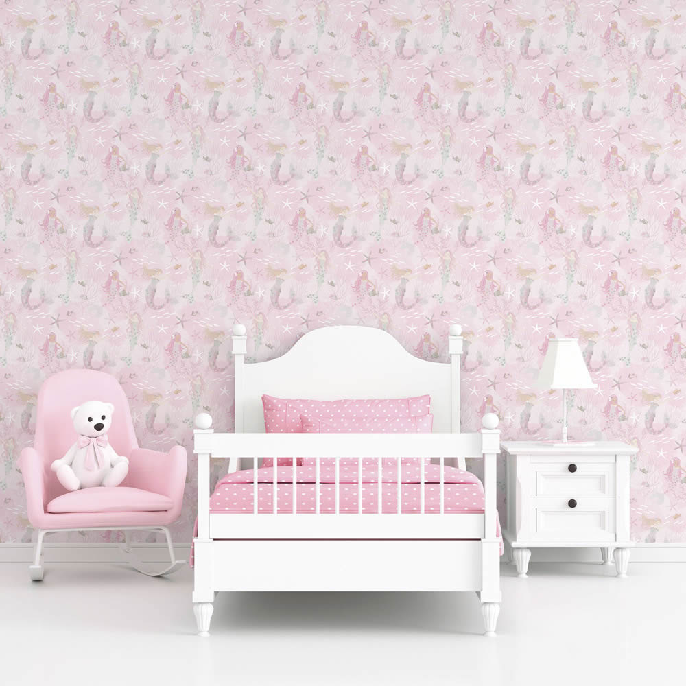 mermaids underwater wallpaper pink Tiny Tots 2 Essener G78390-28-G78390.1M