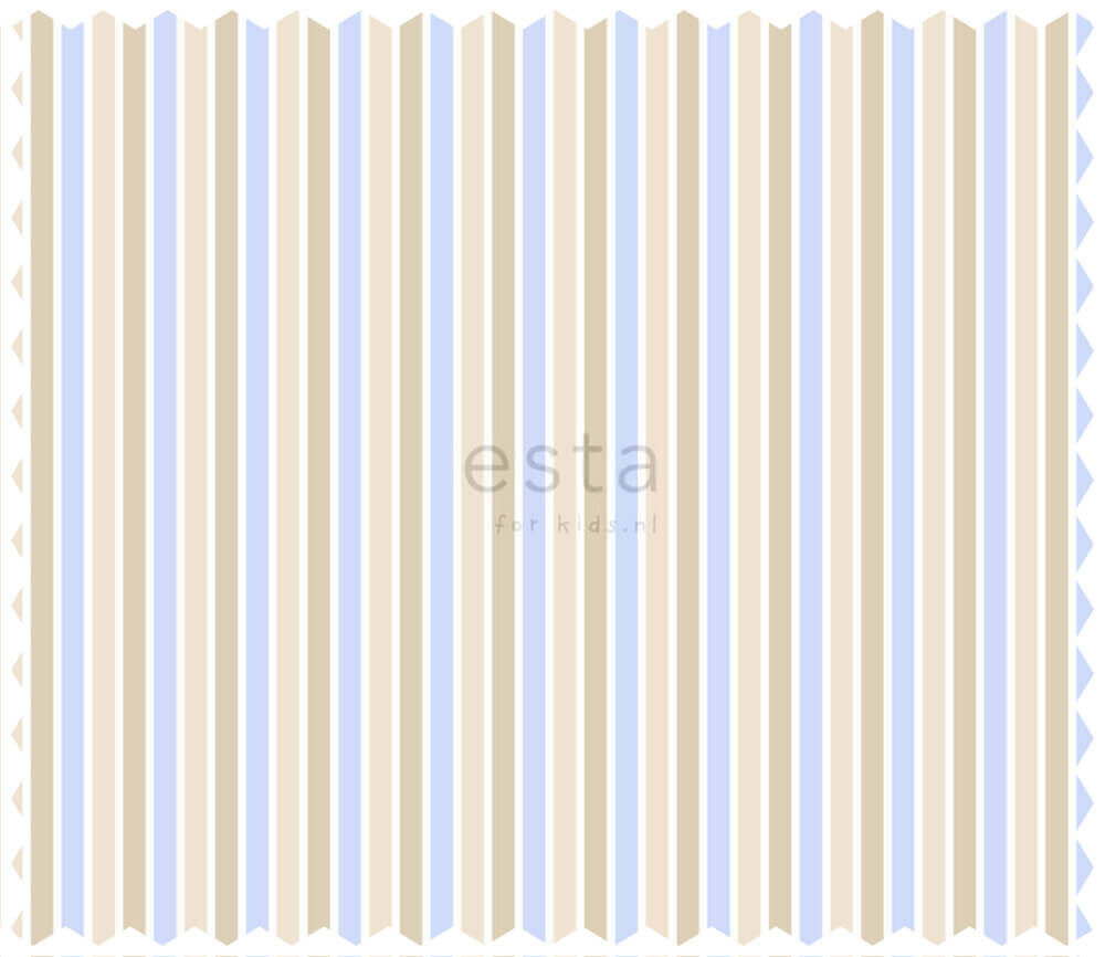 Stripes children's room decoration fabric blue beige