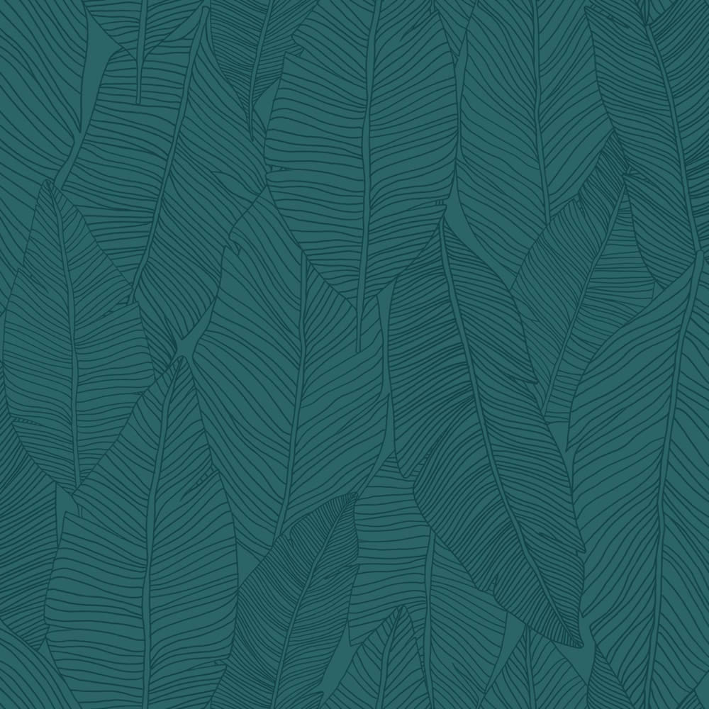 Wallpaper leaves plants line art blue 139448
