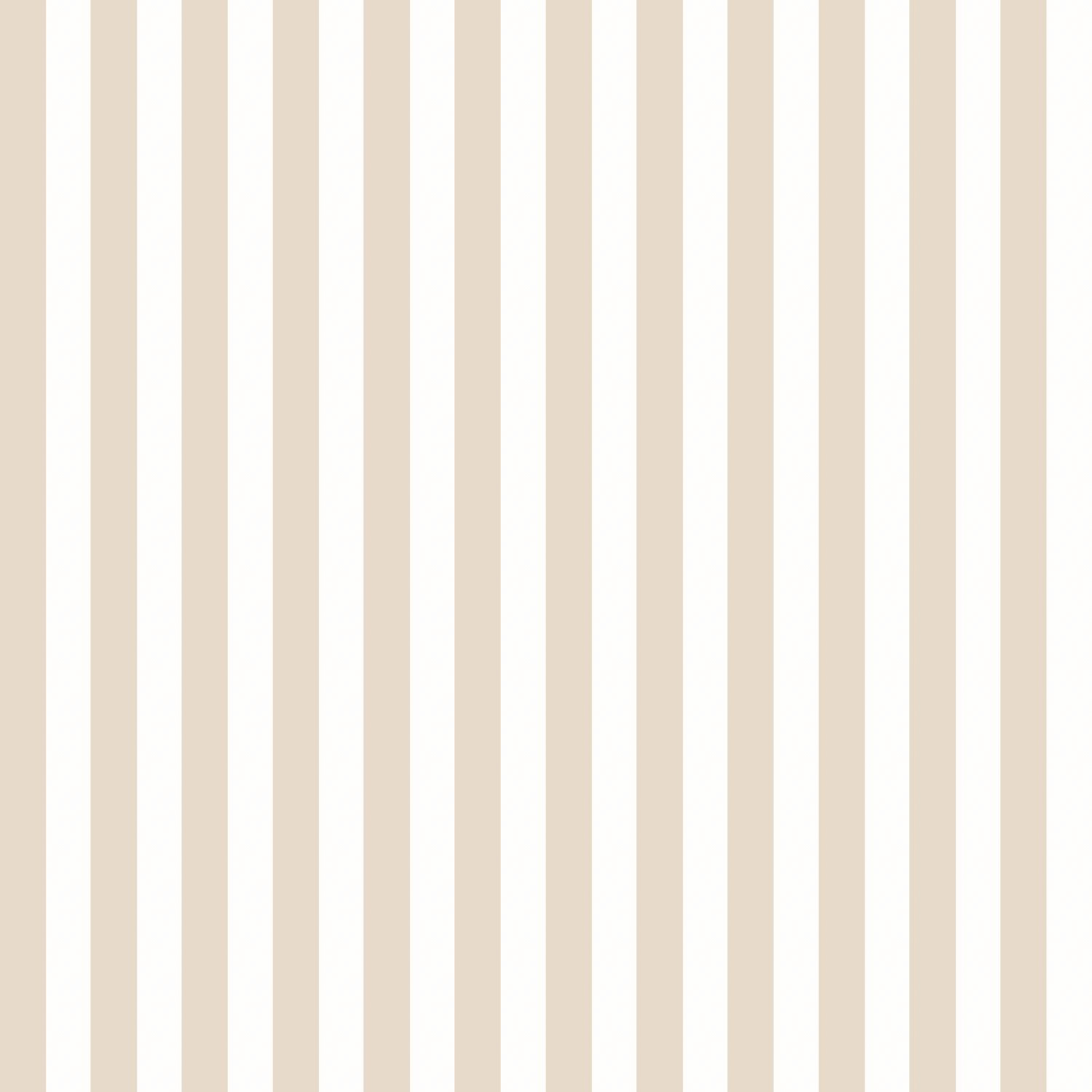 Klassische gerade Streifentapete Vlies zweifarbig weiß beige