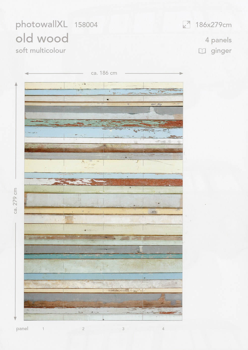 Mural wood look Xl-23-158004