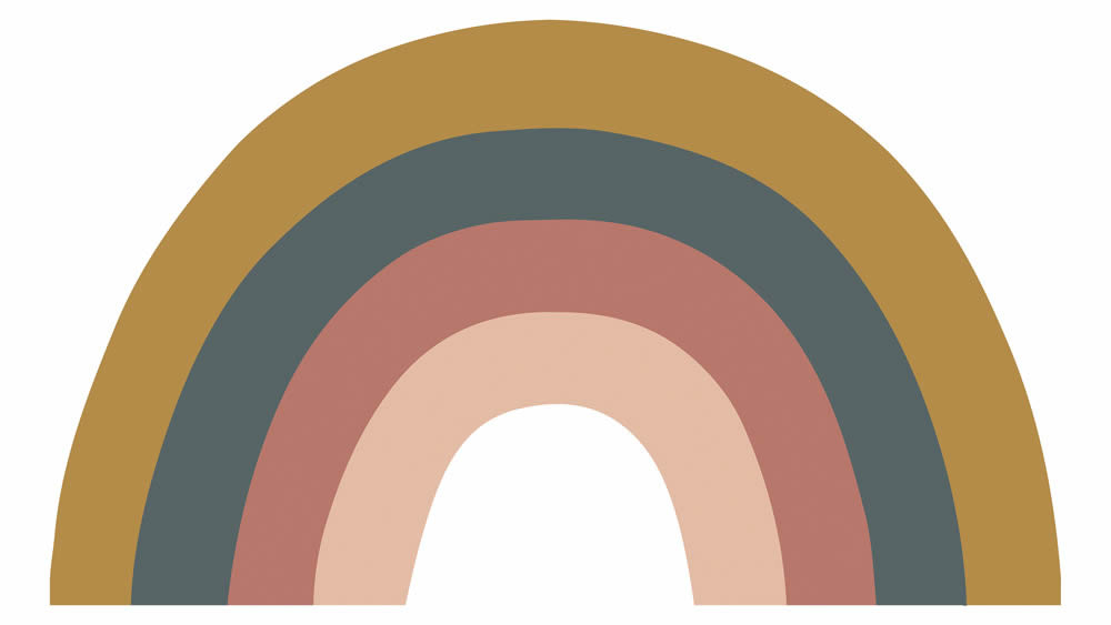 Wandbild Regenbogen Halbkreis vorgekleistert 100 x 58,0 cm
