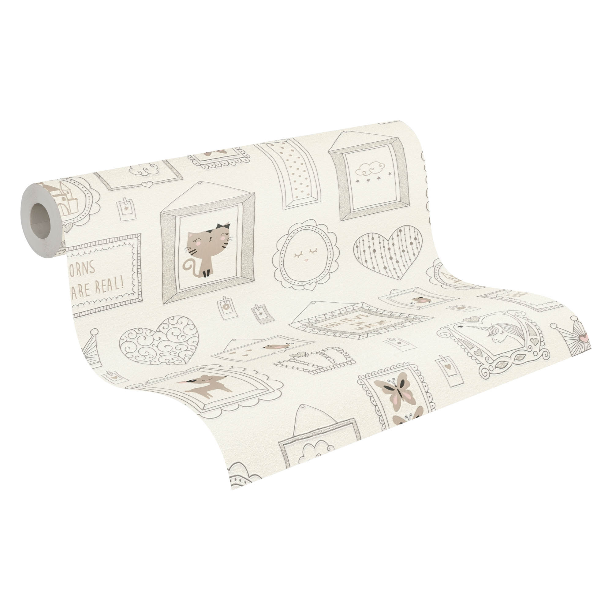 Tapete Bilderrahmen Tapete Zeichenstil Tiere Einhorn Vlies 369914