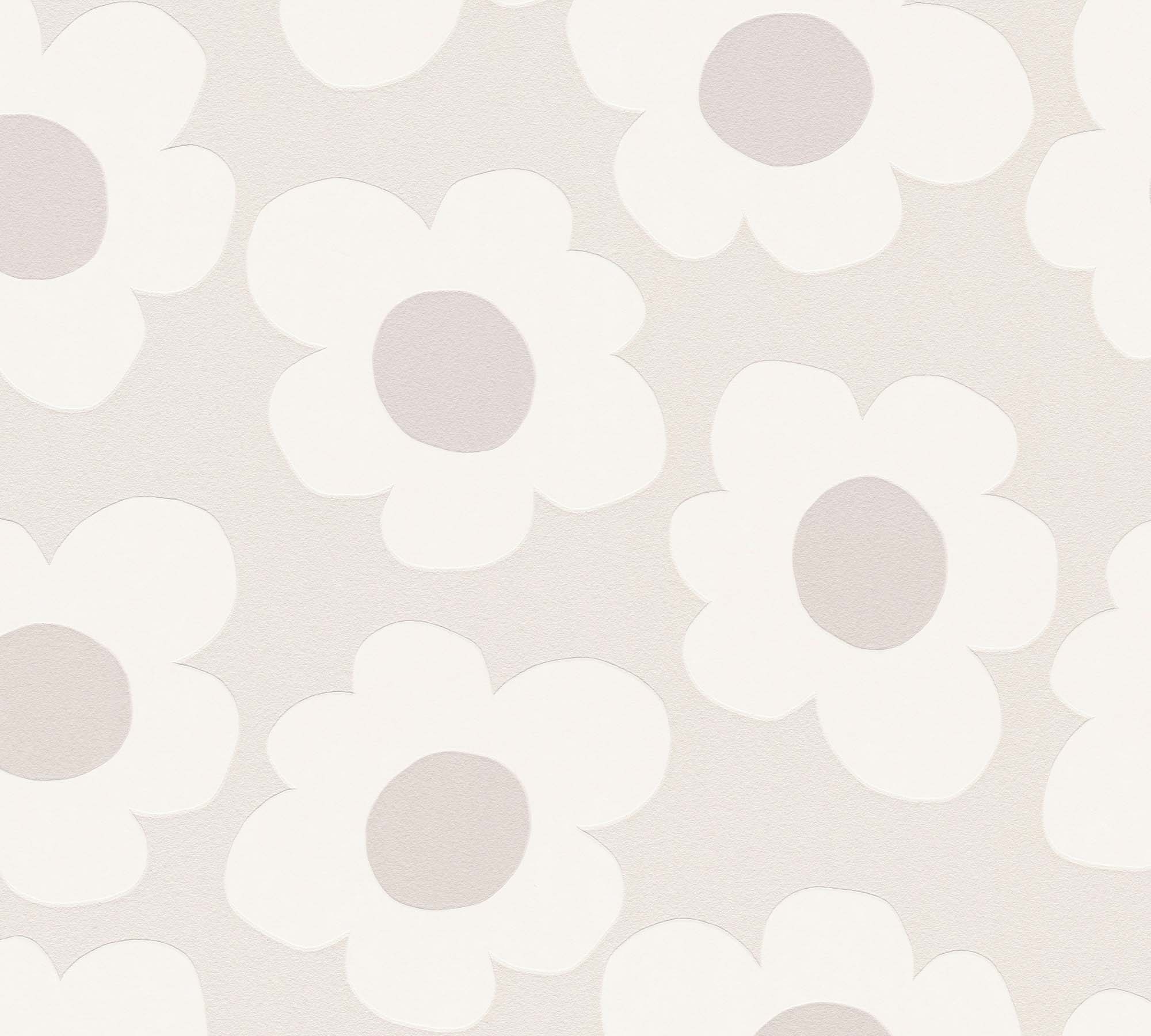 Tapete Blumentapete große Blüten beige 792132