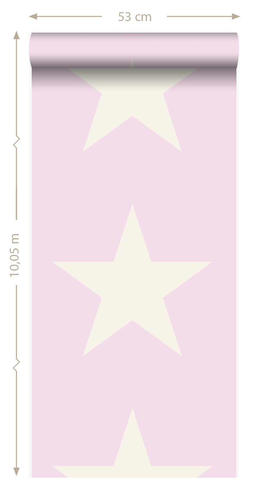 Tapete Vliestapete Sterne rosa glänzend 346827