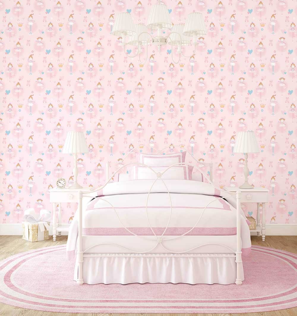 Pink Ballerina non-woven wallpaper-28-G56002.1M