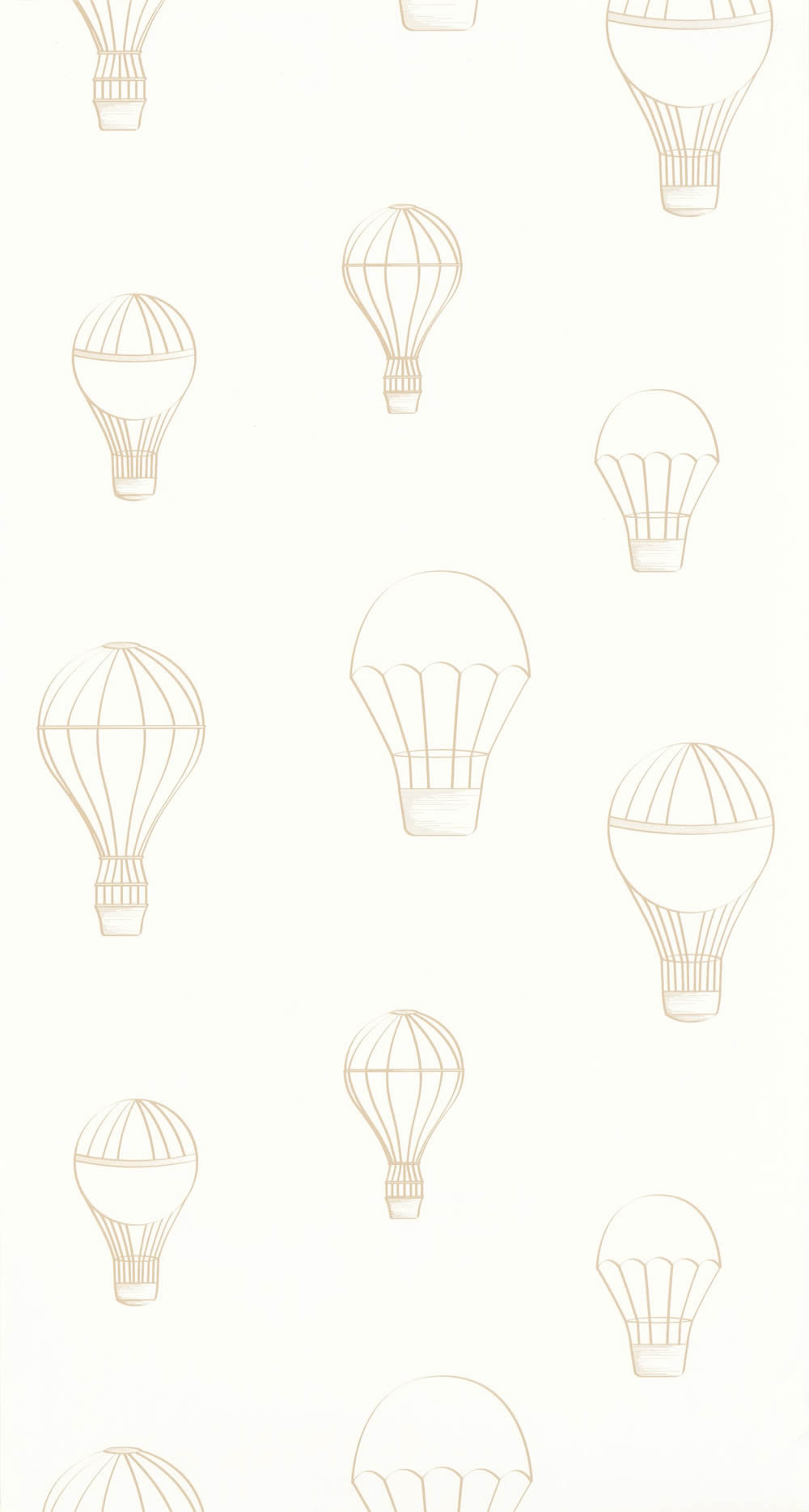 Heißluftballons Weiß Tapete Caselio - Autour du Monde Texdecor ADM103461010