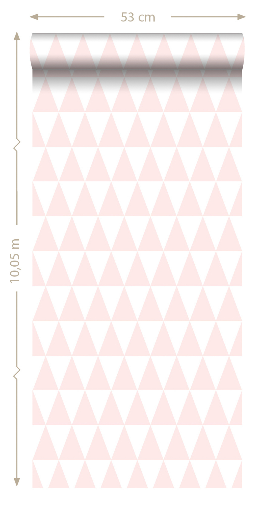 Dreieck Tapete Scandi rosa weiß Vlies 128862