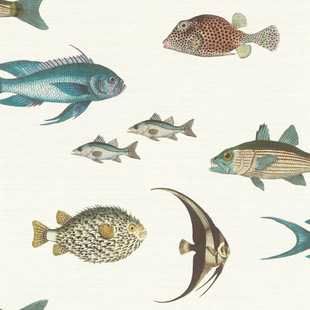 Tapete Fische Meerestiere cremeweiß 553529_L-7-553529.1M