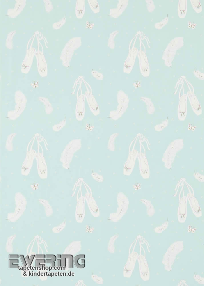 Baby-Blau Ballett Papiertapete