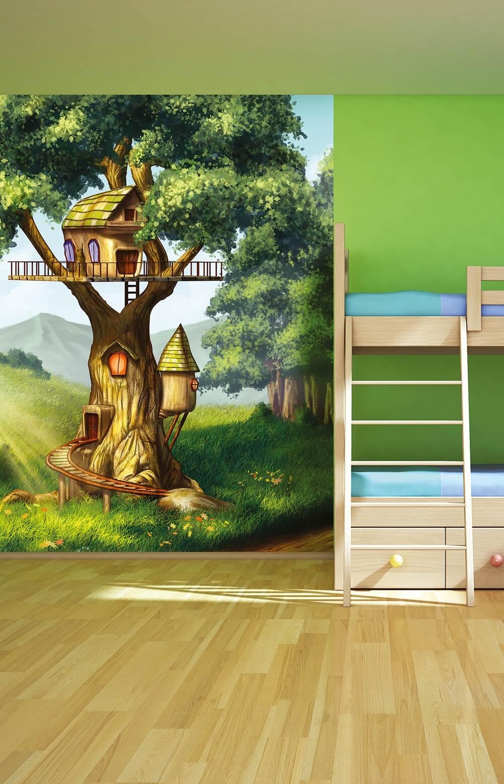 SALE 1 Rolle Divino Decor Fototapeten Vol. 1 57-1-117_L Wandbild Baumhaus 200x270 cm-57-1-117