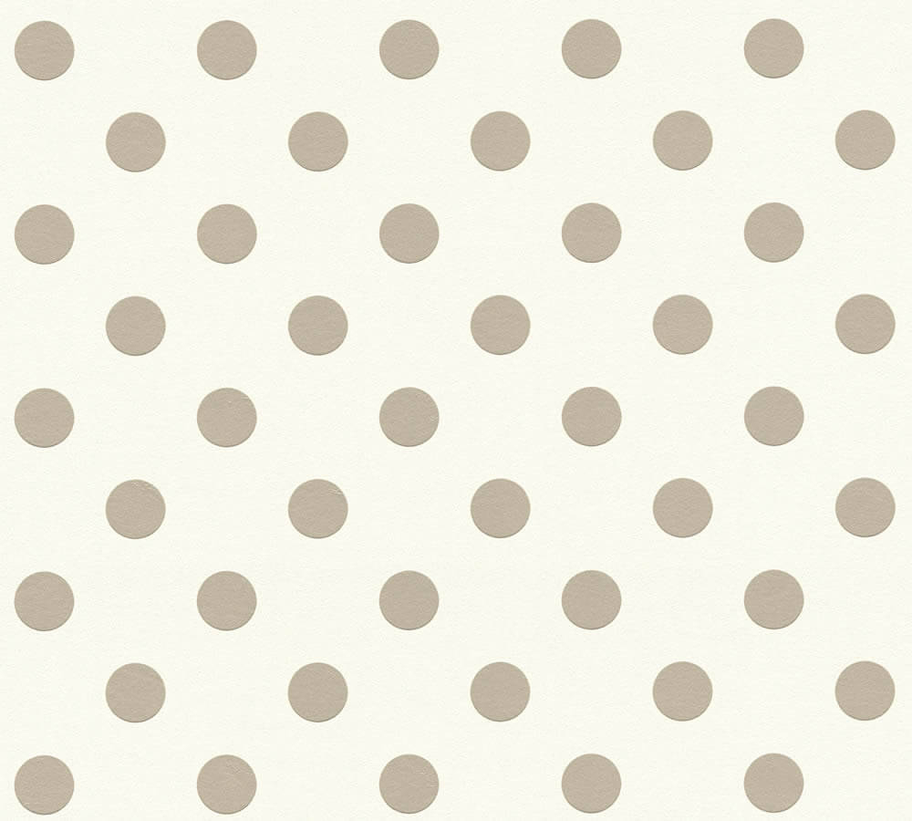 Weiße Punktetapete Vlies