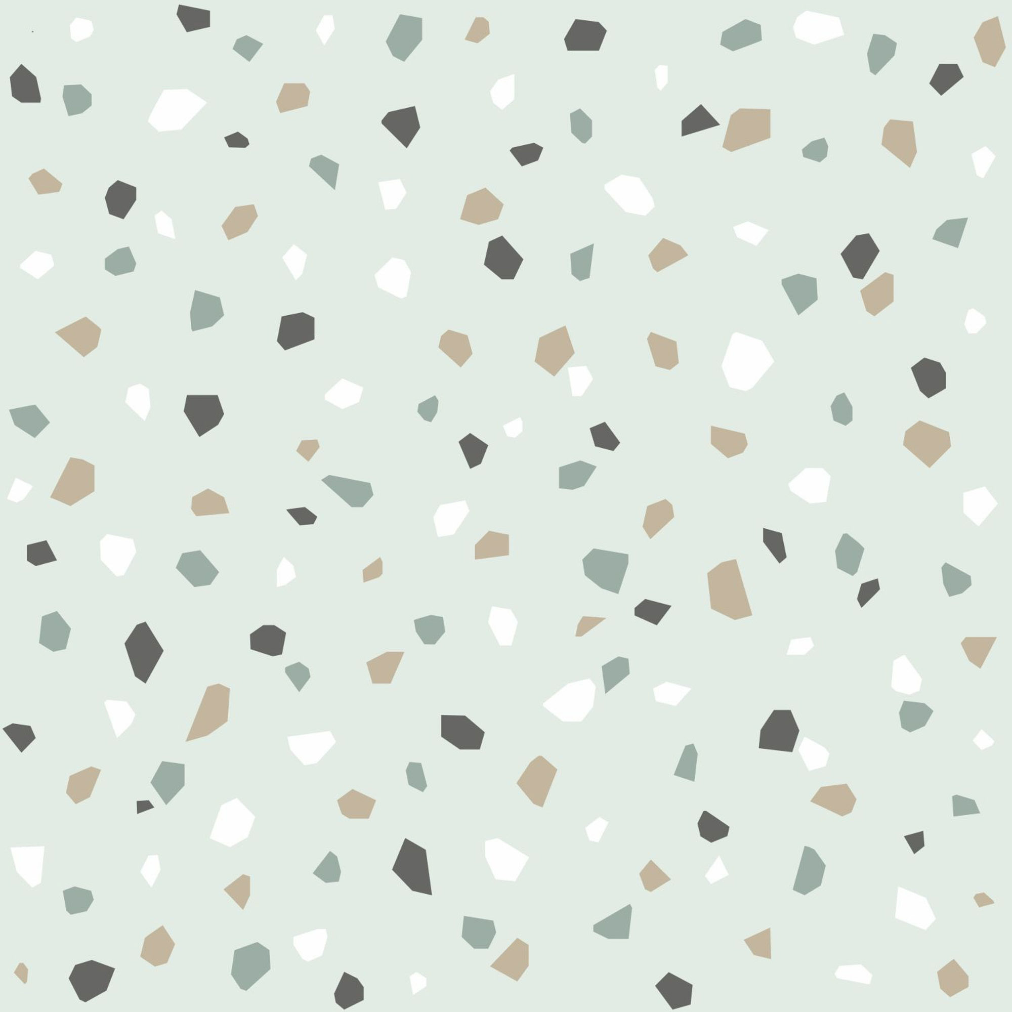 Terrazzo Tapete Skandi mintgrün grau Vlies 139036