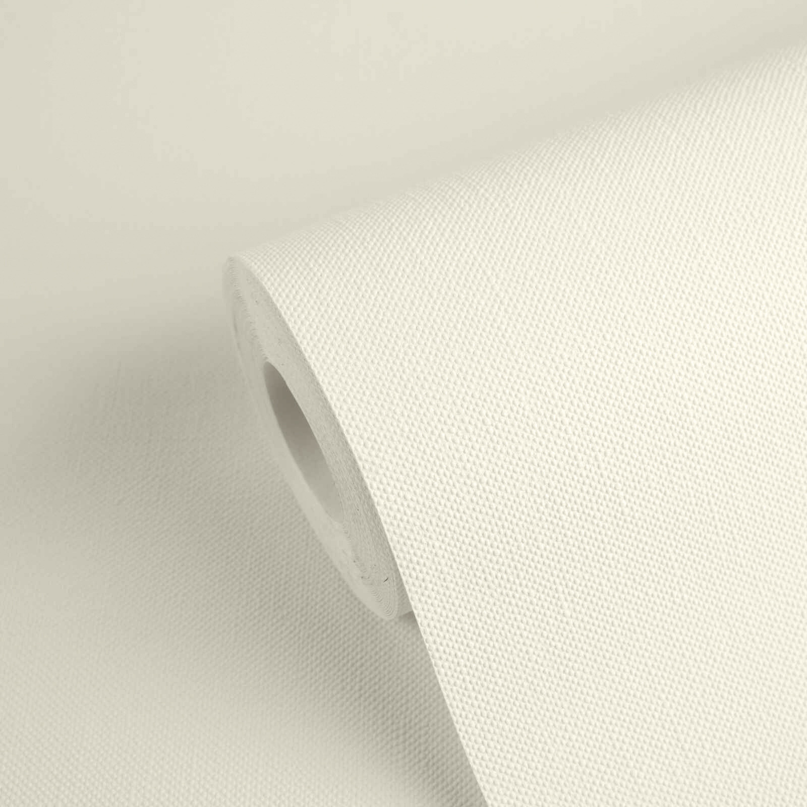 Tapete Unitapete feine Textiloptik cremeweiß Vlies 211798