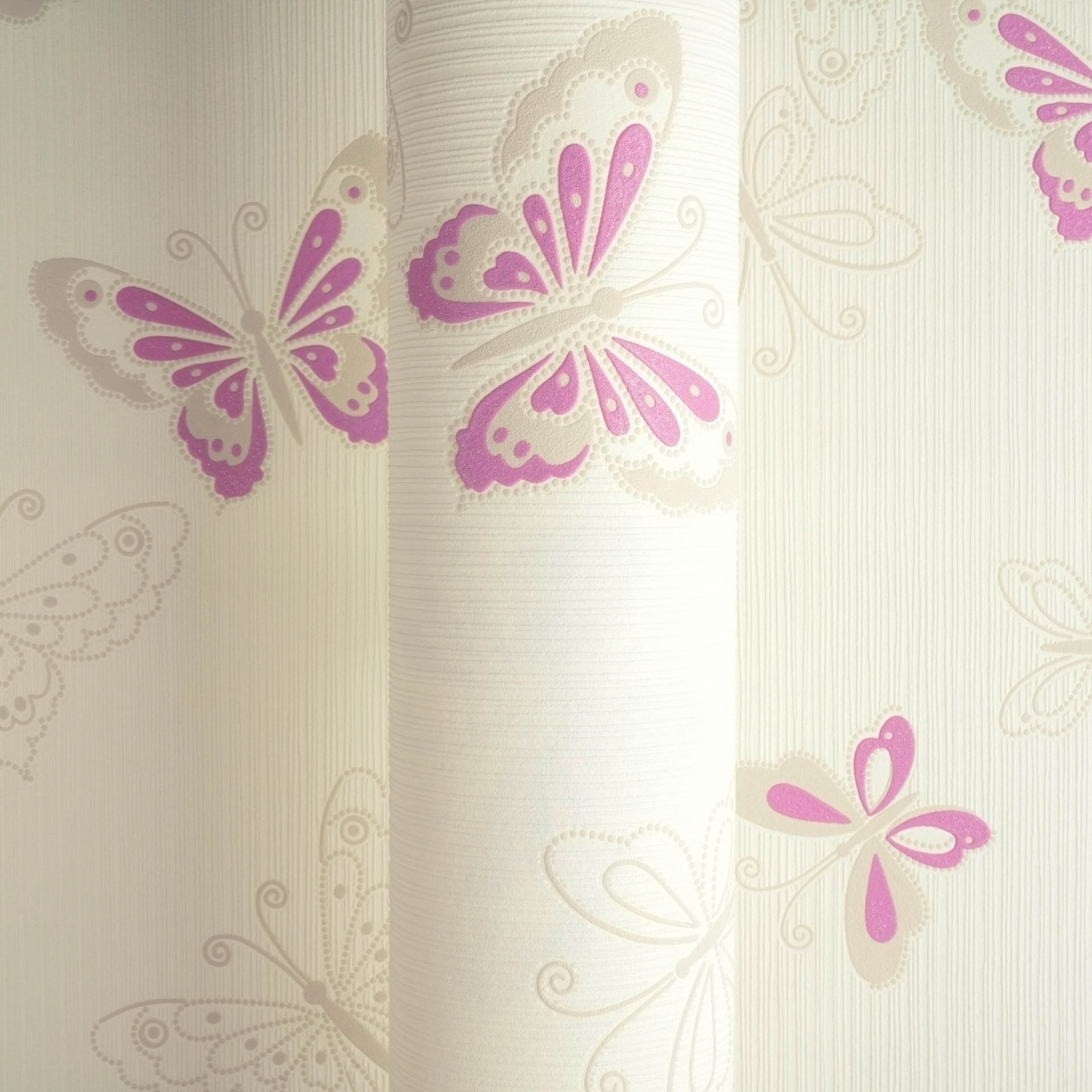Tapete Schmetterling Tapete lila creme Vlies 347651
