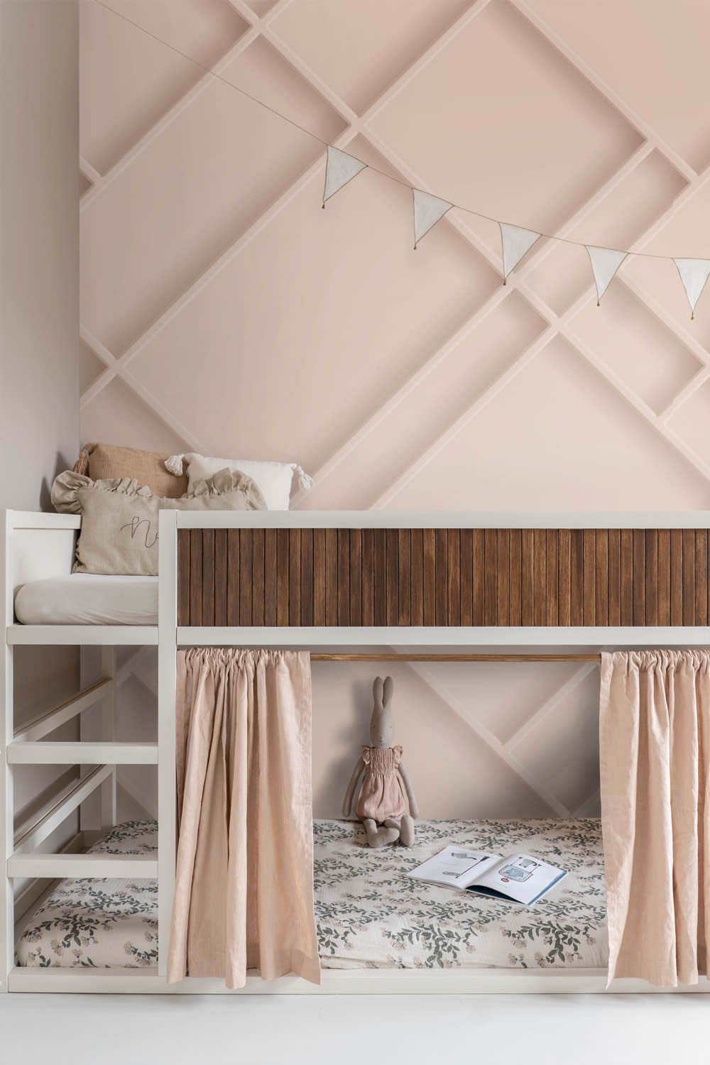Wandbild Holzpaneele Vlies rosa 200 x 279 cm 158961