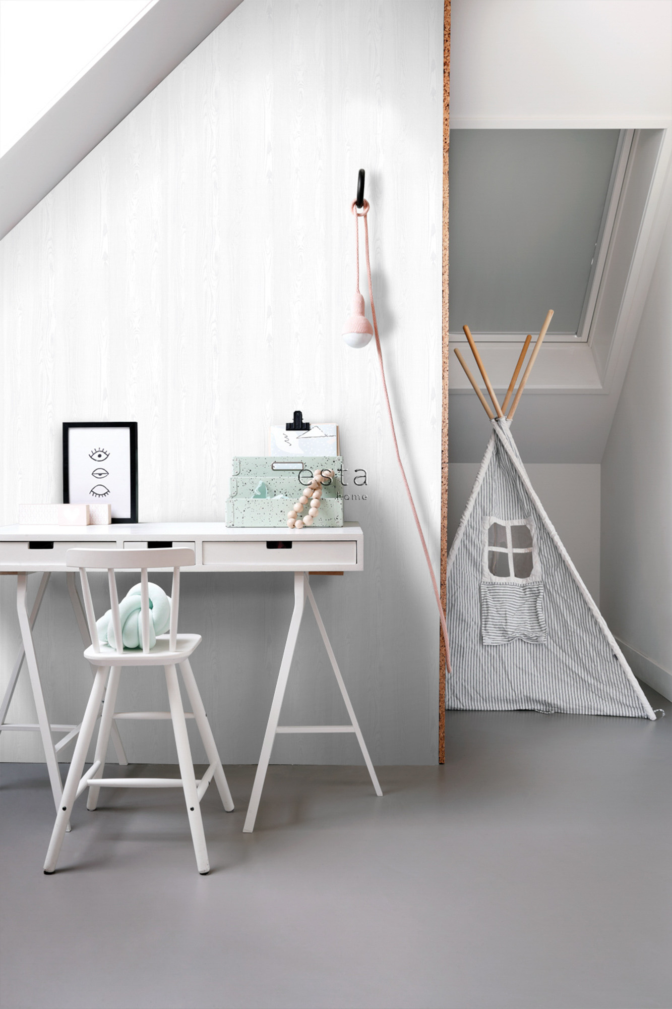 Holzoptik Tapete weiß Scandi Vlies 138927