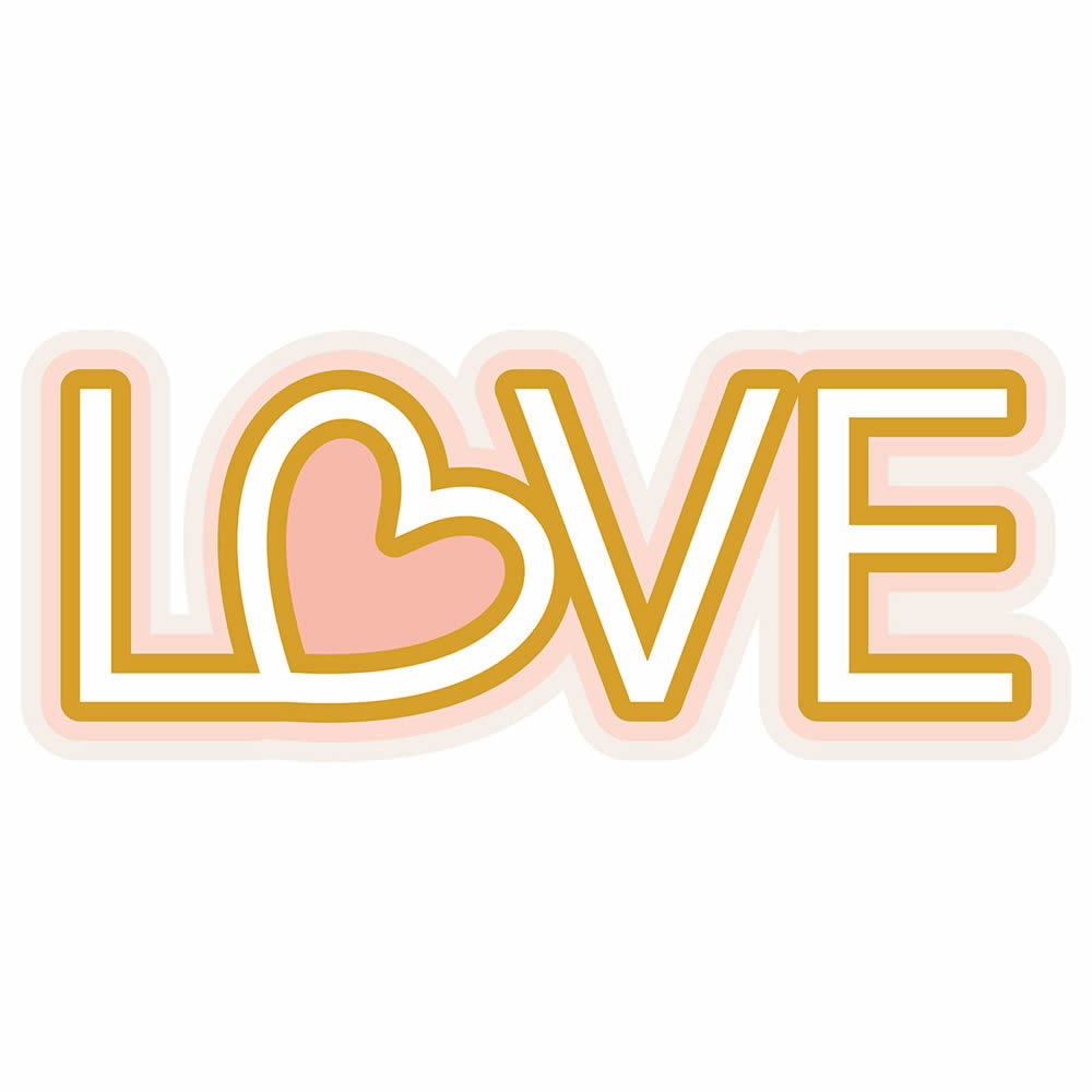 Wandbild retro Schriftzug Love vorgekleistert 100 x 41,2 cm