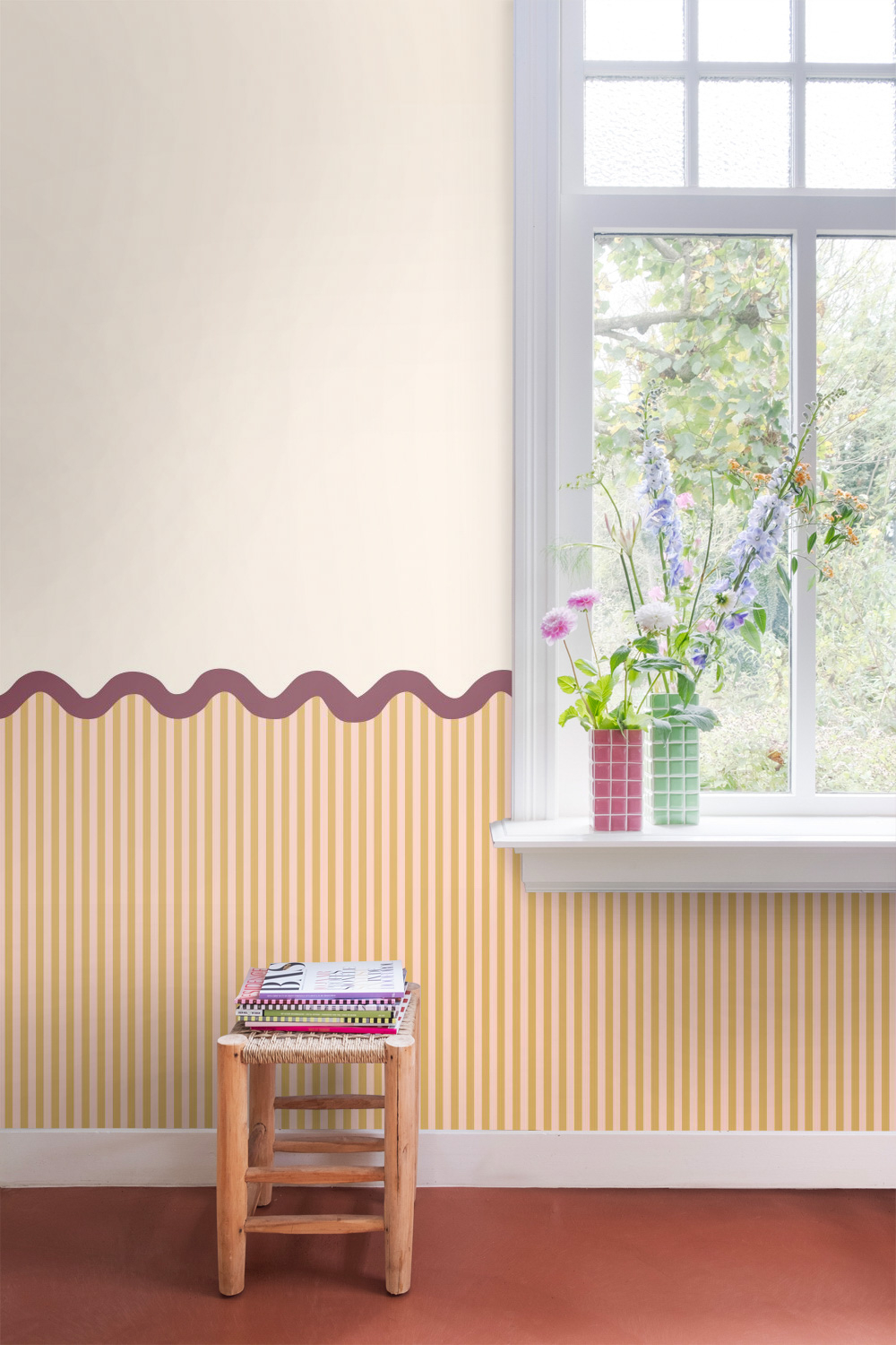 Wandbild Wellenbogen gelb 250 x 279 cm 159526