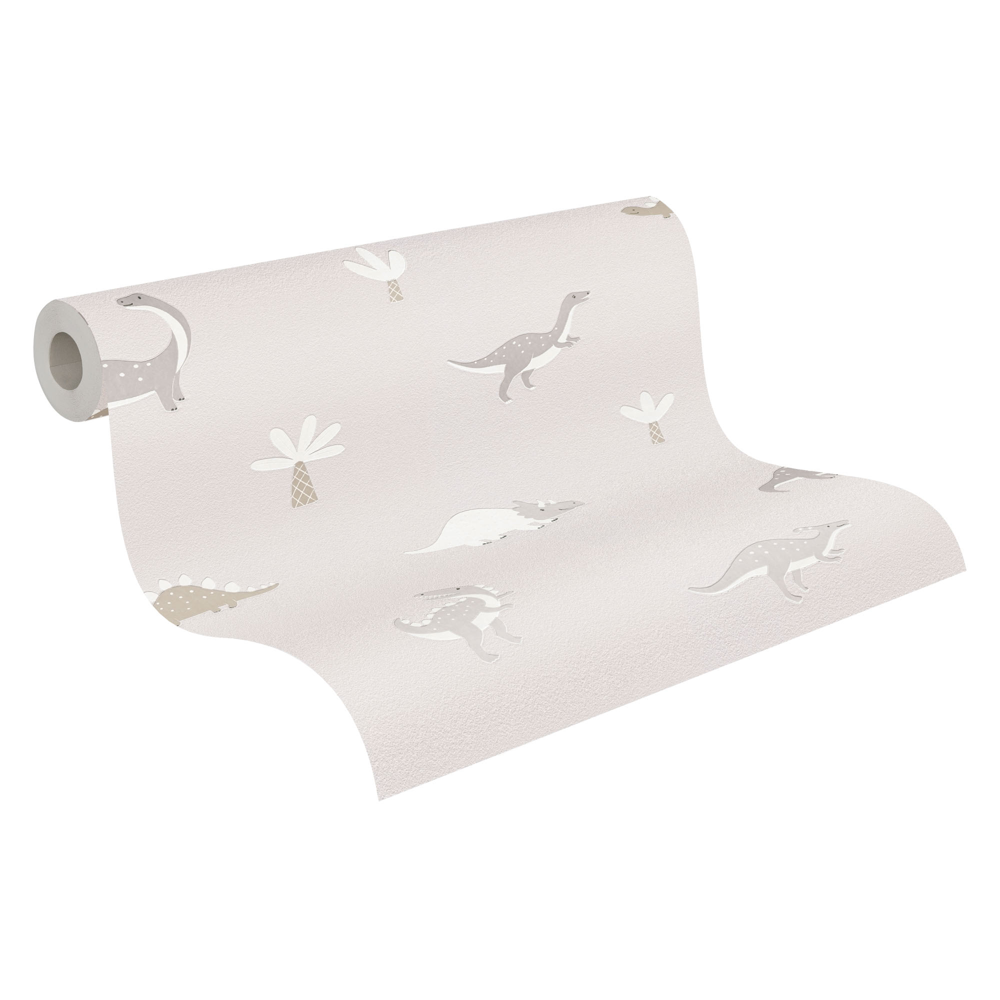Tapete Dino Tapete Dinosaurier grau Vlies 792571