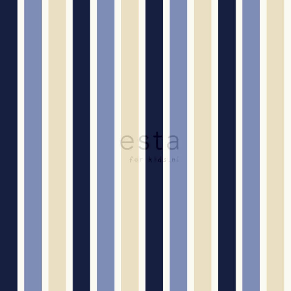 wallpaper blue stripes children's room