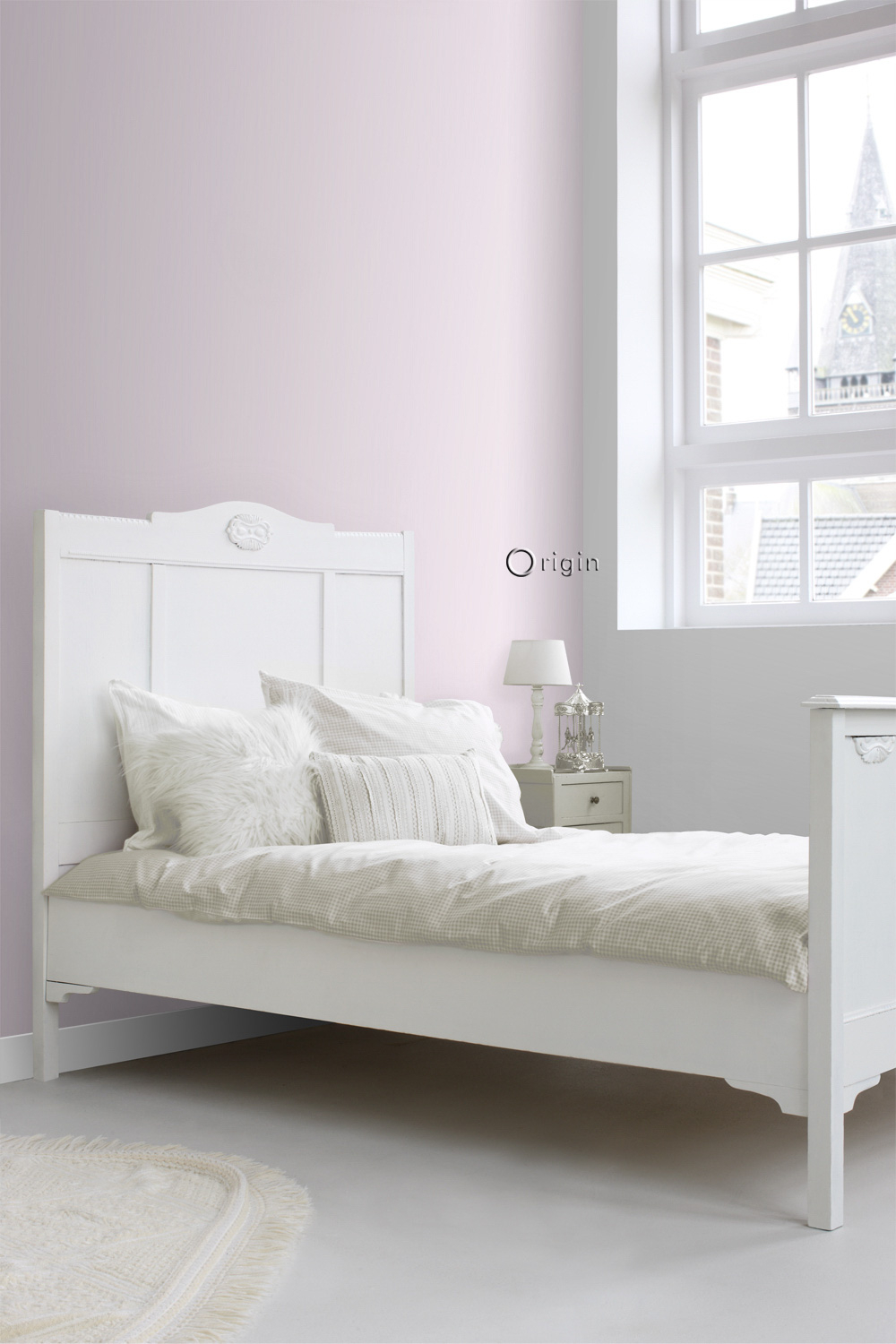 Tapete Vliestapete Uni glänzende Streifen rosa 346806